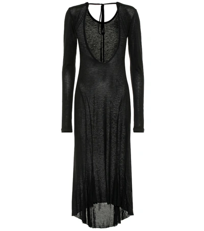 Ann Demeulemeester Fine-knit Midi Dress In Black