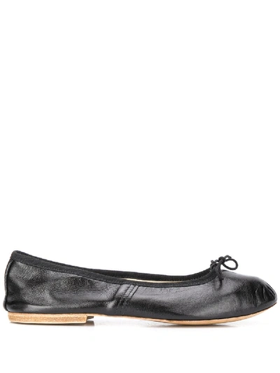 A.p.c. Low Heel Ballerina Shoes In Black