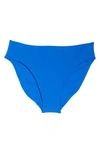 Robin Piccone Ava High Waist Bikini Bottoms In Sapphire