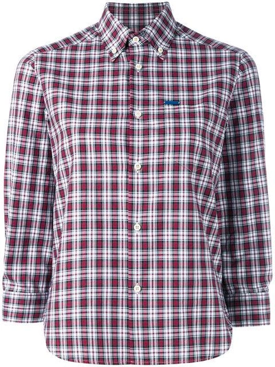 Dsquared2 Cropped Sleeve Plaid Shirt - Multicolour In Multicolor
