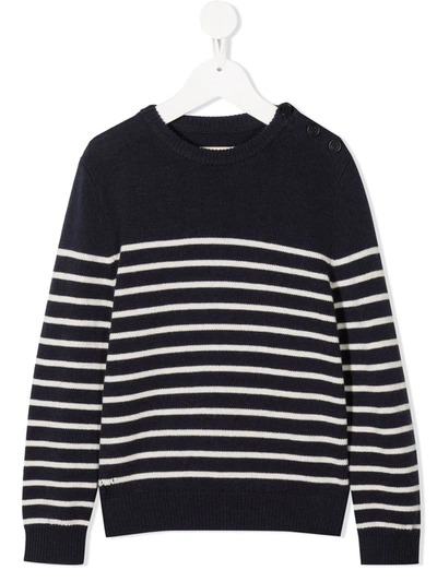 Zadig & Voltaire Teen Bud Striped Jumper In Blue