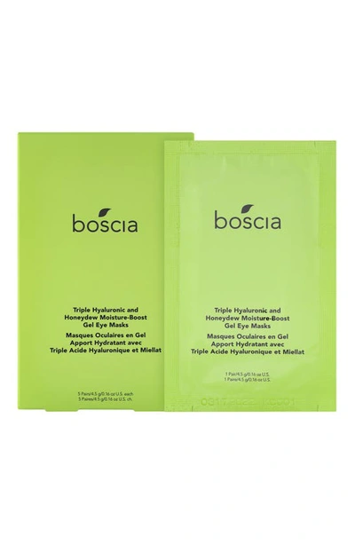 Boscia Triple Hyaluronic And Honeydew Moisture-boost Gel Eye Masks, 5 Pairs In Green