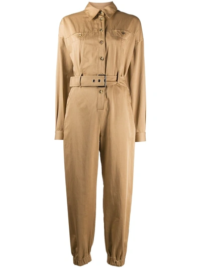 Pinko Mack Utility Jumpsuit In Neutrals