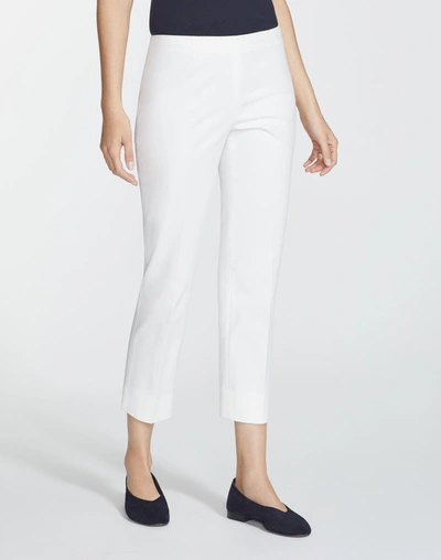 Lafayette 148 Fundamental Bi-stretch Cropped Bleecker Pant In White