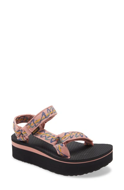 Teva Women's Flatform Universal Sandals Women's Shoes In Ziggy Rose Tan