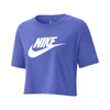 Nike Sportswear Essential Women's Cropped T-shirt (sapphire) In Sapphire,white