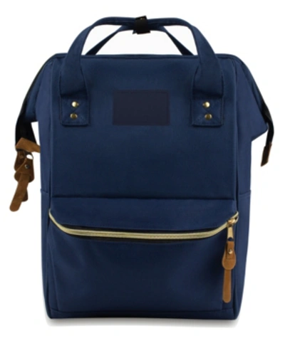 Amka Milan 16" Daily Commute School Backpack In Navy