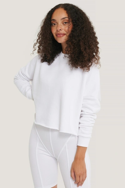Na-kd Reborn Organic Basic Cropped Sweater White