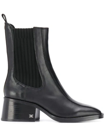 Sam Edelman Women's Dasha Square-toe Leather Chelsea Boots In Nero