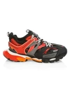 Balenciaga Men's Track Sneakers In Orange Black