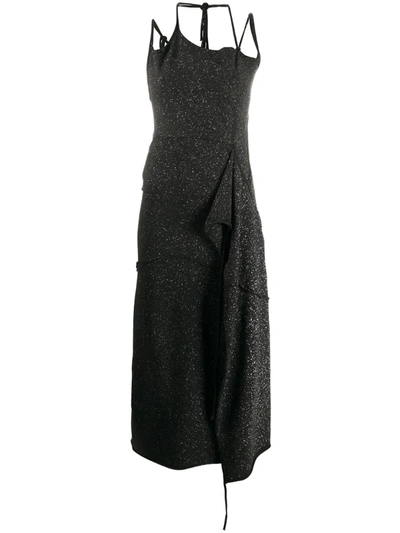 Ottolinger Strappy Shimmer Dress In Black