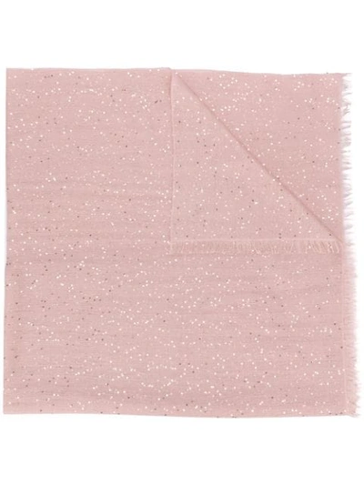 Brunello Cucinelli Long Sequinned Scarf In Pink