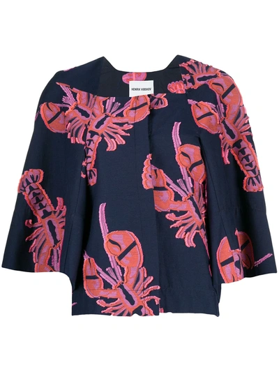 Henrik Vibskov Embroidered Lobster Blouse In Blue