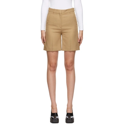 Stella Mccartney Tan Amber Tailored Shorts In 2742 Camel