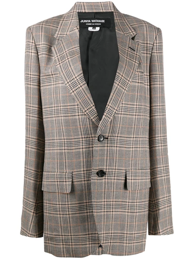 Junya Watanabe Plaid Pattern Blazer In Beige