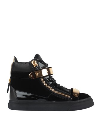 Giuseppe Zanotti Velvet Sneakers In Navy Blue - Black - Gold | ModeSens