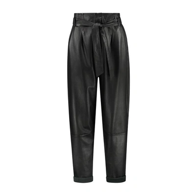 Goosecraft Leather Utility Pants In Black