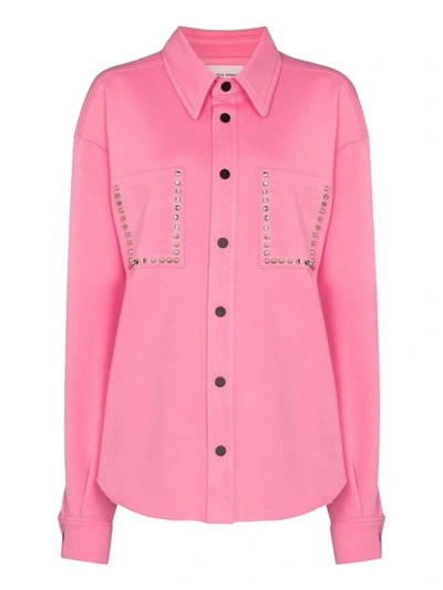 Natasha Zinko Pink Stud-embellished Jersey Shirt