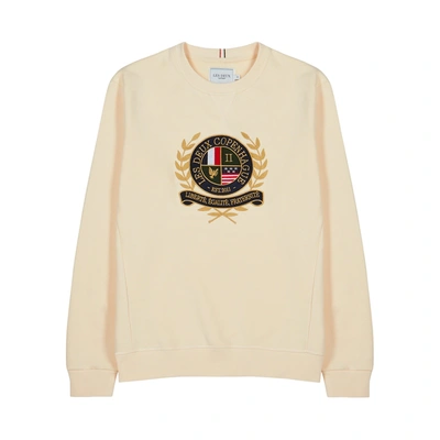 Les Deux Off-white Embroidered Cotton Sweatshirt In Off White
