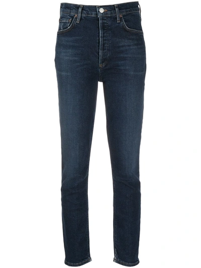 Agolde Pinched-waist High-rise Skinny Jeans In Ovation
