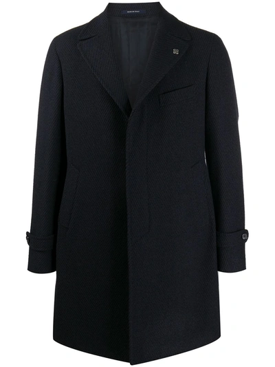 Tagliatore Single Breasted Coat In Blue