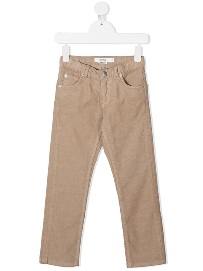 Bonpoint Kids' Dewey Slim-fit Trousers In Neutrals