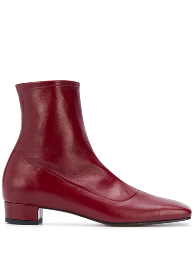 By Far Este Ankle Boots In Red