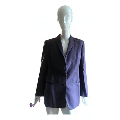 Pre-owned Dior Wool Suit Jacket In Purple