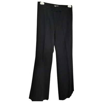 Pre-owned La Perla Wool Straight Trousers In Black