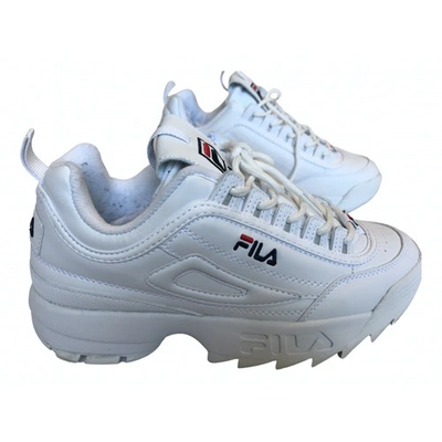 Pre-owned Fila White Leather Trainers