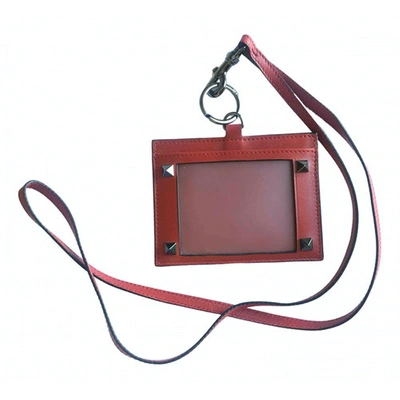 Pre-owned Valentino Garavani Leather Small Bag In Red