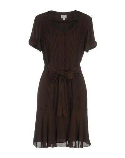 Temperley London Short Dresses In Brown