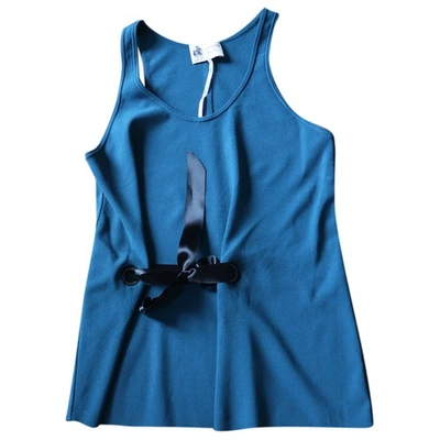 Pre-owned Lanvin Silk Vest In Blue