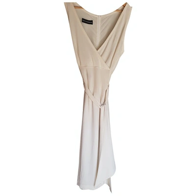 Pre-owned Gio' Guerreri Mid-length Dress In White