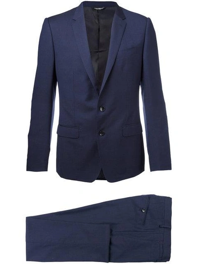 Dolce & Gabbana Patterned Suit - Blue