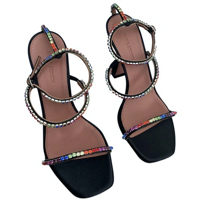 Pre-owned Amina Muaddi Gilda Multicolour Suede Sandals
