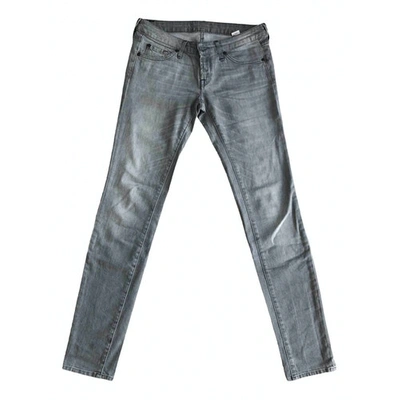 Pre-owned 7 For All Mankind Slim Jeans In Grey