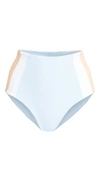 L*space Lspace Sustainable Desi High-waisted Bikini Bottoms In Blue