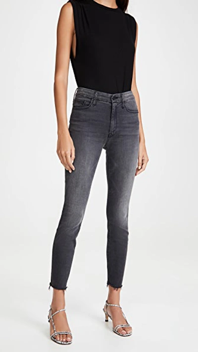 Mother High-rise Cropped Skinny Jeans In Lighting Up Lanterns