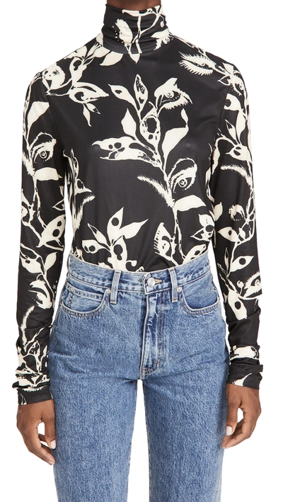 Zimmermann Ladybeetle Body Knit Top In Black Eye Print