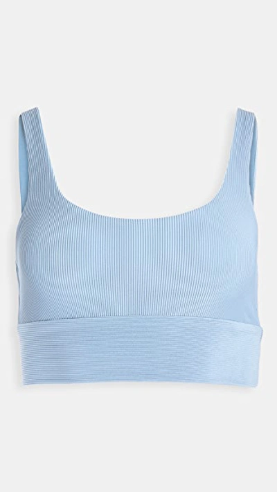 Beach Riot Leah Rib Knit Top In Light Blue