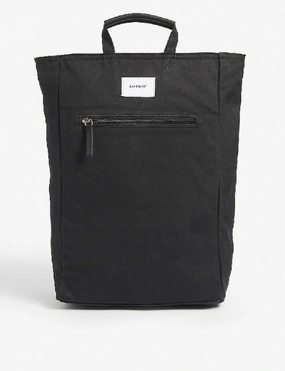 Sandqvist Tony Organic-cotton Canvas Backpack In Black