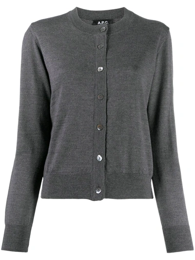 Apc Marine Cardigan In Grey
