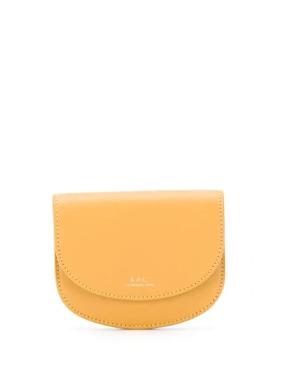 Apc Genève Compact Wallet In Yellow