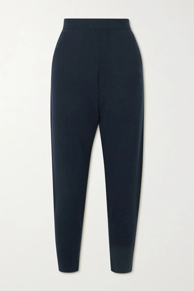 Allude Cashmere Tapered Pants In Navy