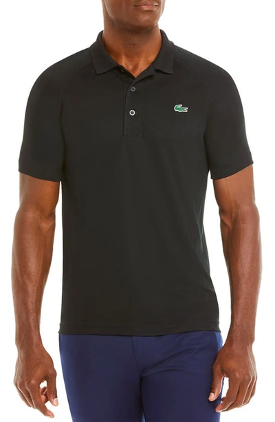 Lacoste Sport Ultra Dry Performance Polo In Black