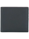 Smythson Grained-leather Bi-fold Wallet In Blue