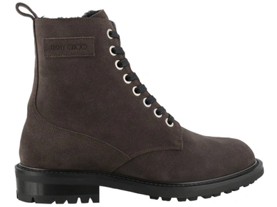 Jimmy Choo Combat Boots In Brown