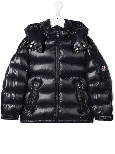 Moncler Kids' Padded Puffer Coat In Blue