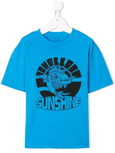 Stella Mccartney Kids' Hello Sunshine Print T-shirt In Blue